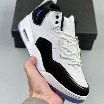 aj23 courtside 23 aj3简版中帮复古男女气垫减震运动文化篮球鞋 黑白