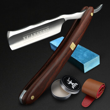 日本碳钢复古老式剃刀剃须刀 手动修胡刀剃头刀发廊专用刮脸刀 不锈钢