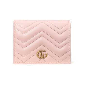 古驰卡包】古驰GUCCI GUCCI钱包GG MARMONT系列浅粉色牛皮短款女士钱夹 古驰卡包】古驰GUCCI GUCCI钱包GG MARMONT系列浅粉色牛皮短款女士钱夹