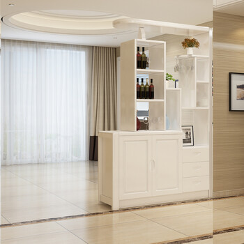 四海升平实木酒柜客厅隔断柜双面玄关柜现代简约屏风门厅柜间厅柜进门