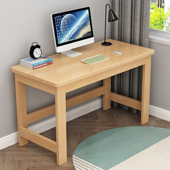 电脑桌实木书桌学生写字桌简约课桌学习桌家用成人卧室办公桌椅书房书