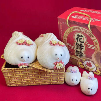 老雁馍阜阳特产大礼盒安徽花馍面包馒头二月二送礼老燕 2大雁 2小雁 0