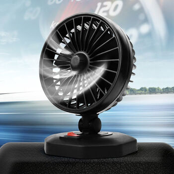 车载风扇12v伏24v车内制冷强力风力电风扇usb小型家用小风扇 12v点烟