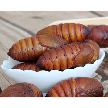 德祥隆东北特产柞蚕蛹新鲜鲜活大蝉蛹活体a级黄将军茧蛹子500g