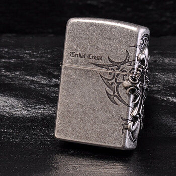 zippo美国原装打火机正版黑冰正面圣天使十字架zoop限量版男送兄弟