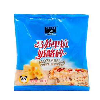 熊猫(panda) 熊猫 马苏里拉芝士100g芝士碎拉丝奶油芝士片碎条奶酪