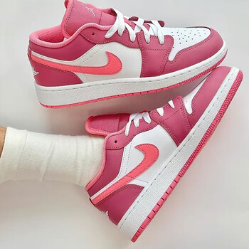耐克nikeair jordan 1 low gs白橙万圣节aj1女子低帮休闲运动 553560