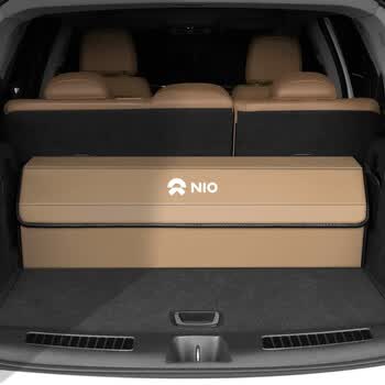 适用蔚来es6/es8/et7/ec6/et5/es7翻毛皮储物盒收纳箱后备箱置物