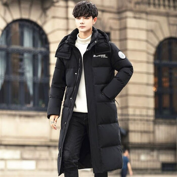 森届羽绒服男中长款年冬季新款潮牌青年加厚长款羽绒服男过膝加长冬装