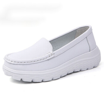 单鞋女护士鞋女软底透气医院工作鞋小白鞋实习生舒适单鞋866白色35