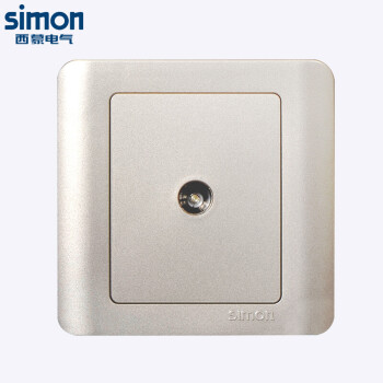 西蒙(SIMON) 开关插座面板 C3系列 一位电视插座 86型面板 香槟金色 C35111-56