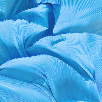 布料克莱因蓝褶皱肌理画diy创意造型婚庆硬挺设计师面料天蓝色长50cm