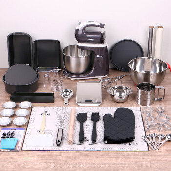 
                                                            livos 烘焙工具套装烤箱家用烘培蛋糕模具披萨磨具做饼干蛋挞用具 黑色全套                