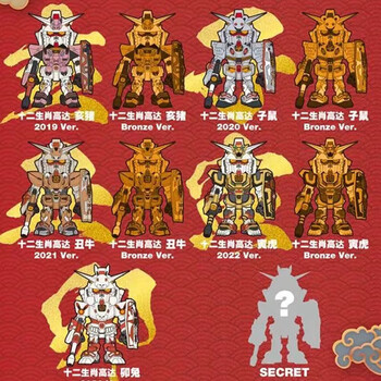 布谷鸡正版qmsvmini十二生肖卯兔亥猪高达新年礼物手办盲盒摆件端盒