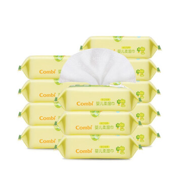 康贝（Combi） 婴儿口手专用湿巾25片*12包  新生儿宝宝外出便携清洁湿巾湿纸巾 25抽*12包