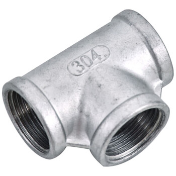 飓程 304不锈钢内丝三通 等径丝接三通 不锈钢螺纹水管配件 单位:个