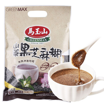 马玉山台湾原装进口山药黑芝麻糊12 30g 饱腹黑营养代餐熟粉休闲免煮量贩老人小孩上班早餐 图片价格品牌报价 京东