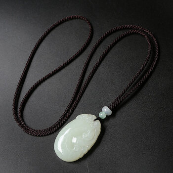 如意吊坠男女款情侣吉祥玉坠宝宝儿童玉石挂件玉佩项链 大号 如意吊坠