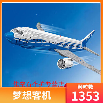 乐高积木波音787飞机模型民航大型moc客机摆件10177拼装儿童玩具 梦想