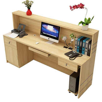 餐厅收银台接待小型前台吧台电脑桌服装店宾馆柜台餐厅收银台简约电脑