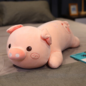 可爱网红猪公仔毛绒玩具女生睡觉抱枕长条枕床上抱着的趴玩偶娃娃 趴