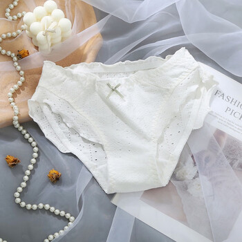 质裤衩女13-15成人女性木耳边中腰三角裤短裤秋冬四季时尚透气甜美风