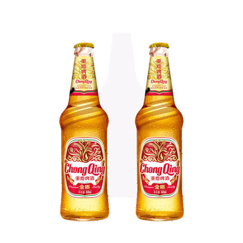 茗仟(mingqian) 重庆啤酒 金质468ml24国宾瓶啤酒整箱批发火锅串串店