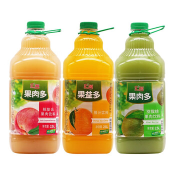 汇源 果汁橙汁饮料2.5l*6瓶整箱特批价家庭喜宴聚餐果蔬汁饮料 桃汁2.