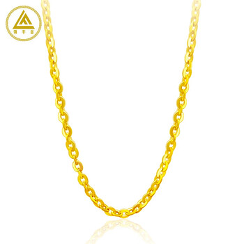 领丰金 黄金闪o链足金9999项链o字链素链女款百搭时尚送女友送老婆