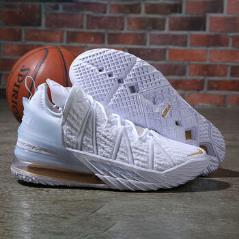 詹姆斯18代男子气垫篮球鞋运动鞋实战水泥地运动鞋詹姆斯系列鞋 白金