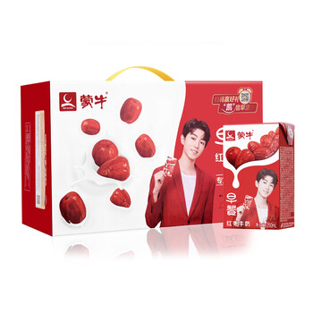 蒙牛(mengniu)早餐奶红枣味牛奶250ml*24盒学生整箱营养 红枣味