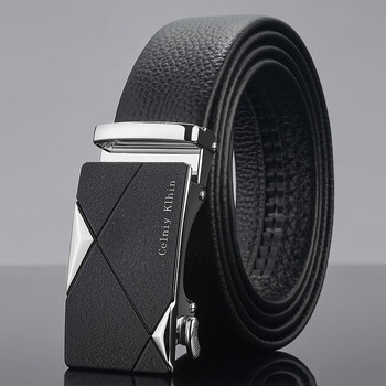 calvin klein皮带男士真皮自动扣纯牛皮腰带男款潮年轻人裤带 ck c