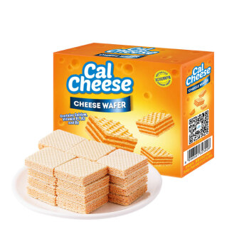 钙芝（Calcheese）奶酪味威化饼干 休闲零食早餐小吃轻食 135克（两个版本随机发货）