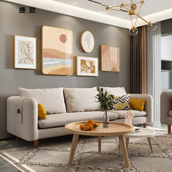 捷致 北欧客厅装饰画现代简约沙发背景墙挂画小户型家庭墙面小清新