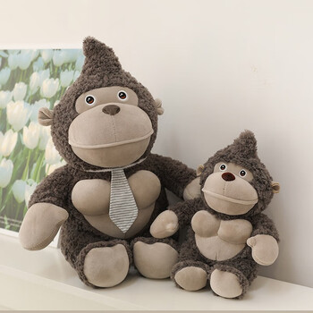 晶广(jingguang)金刚大猩猩公仔毛绒玩具可爱萌柔软羽绒棉小猴子玩偶