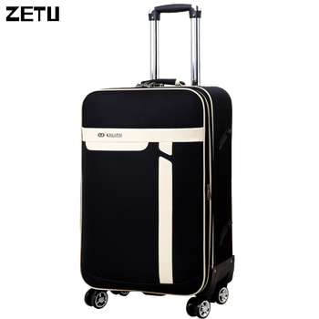 zetu万向轮拉杆箱旅行箱男士行李箱牛津布箱子女大密码箱网红ins黑色