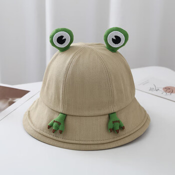 潮牌ea明星同款可爱青蛙帽子女春夏季韩版百搭渔夫帽日系学生卡通防晒