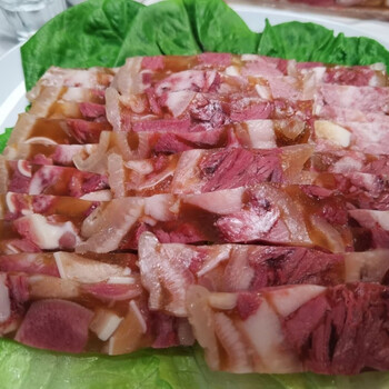 东北猪头焖子猪皮冻猪肉冻猪头肉皮冻下酒菜即食凉菜凉拌菜 2袋共770g