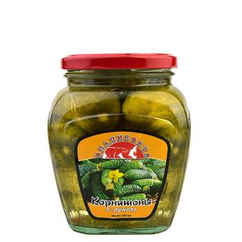 俄式酸黄瓜500g2瓶俄罗斯风味泡菜小黄瓜进口罐头即食下饭菜汉堡俄式