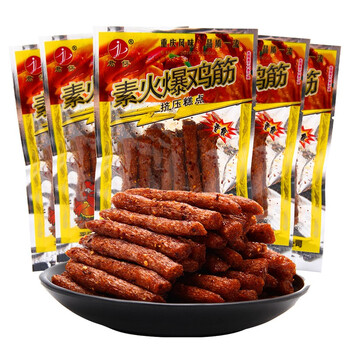 君仔素火爆鸡筋辣条辣棒面筋后校园怀旧儿时网红麻辣零食小吃特产火爆