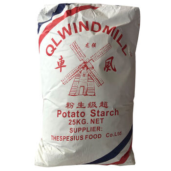 风车生粉生粉大包装马铃薯淀粉土豆粉太白粉商用酒店一级生粉25kg