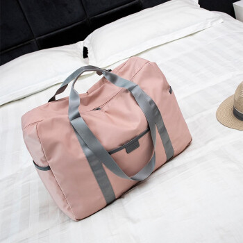 盛樱可折叠旅行包旅行袋收纳行李包便捷可拉杆行李箱收纳袋手提包 粉色 33*16*50cm