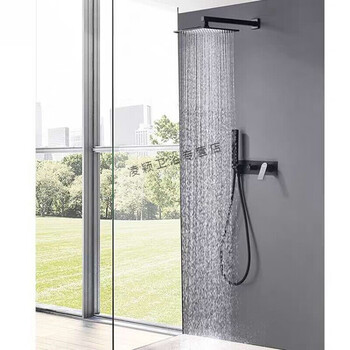 科勒(kohler)暗装淋浴花洒嵌入式入墙式暗藏黑色冷热全铜预埋浴室套装