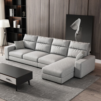 贝特森沙发北欧实木客厅家用沙发现代简约三防免洗布艺沙发组合三人位