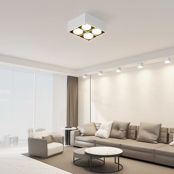 君御led明装筒灯天花灯客厅无主灯照明斗胆灯格栅灯盒子灯卧室吸顶灯