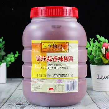 李锦记锦珍蒜蓉辣椒酱31kg1桶多省商用烤肉拌饭拌面酱
