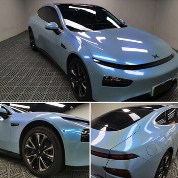 汽车改色膜全车膜渐变色车身贴纸外饰改装 梦幻灰魅蓝【单材料价】