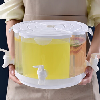 古达 冰箱冷水壶塑料凉水壶大容量凉水桶带龙头冰箱冷饮桶自制果汁