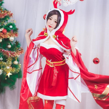 哈特綸王者榮耀cos服貂蟬cos服聖誕戀歌cosplay王者送榮耀聖誕節皮膚