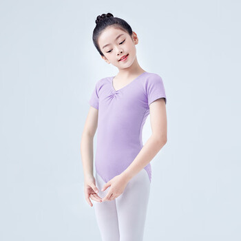 儿童舞蹈服女童练功服夏季短袖女孩芭蕾舞服中国舞考级形体操服跳舞衣